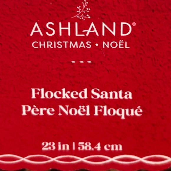 NWT large flocked Santa Christmas Xmas free standing - Picture 6 of 6